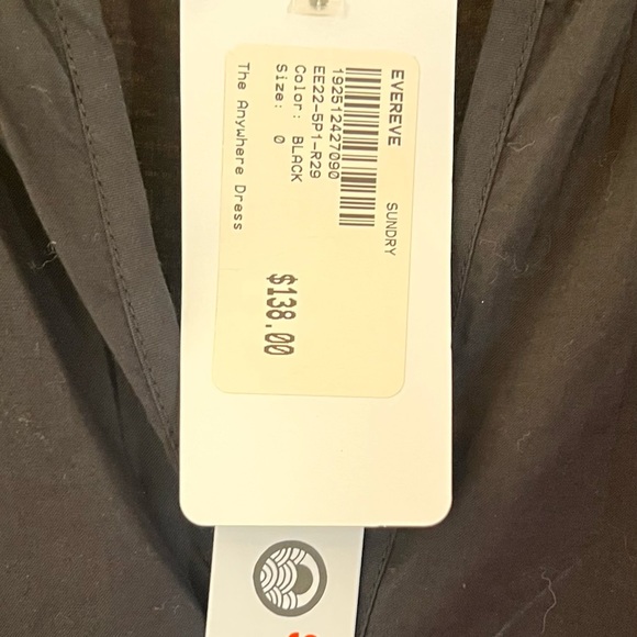 Evereve. The Anywhere Dress in Black. Size 0. NWT. - Picture 10 of 11